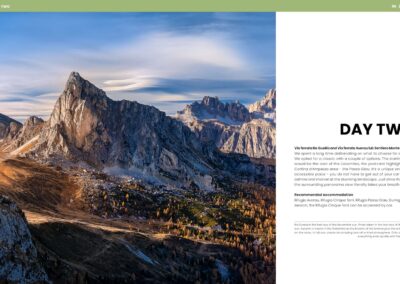 Take in the breathtaking panorama of rugged Dolomite peaks at sunset – an unforgettable view from the legendary Passo Giau