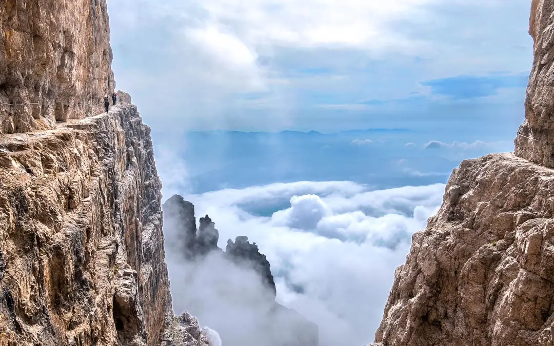 Walking above the clouds on the legendary Via delle Bocchette – where the Dolomites touch the sky